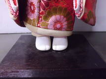 令ろ262な-市松人形　約52cm　※足裏の差し込みがゆるくなってグラつき、後方に倒れる_画像4