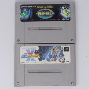 2本セット SDガンダム外伝2 円卓の騎士、SDガンダムX 動作確認済 /SFC/スーパーファミコン[Free Shipping] 