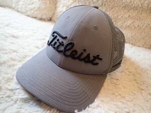 【タイトリスト TITLEIST】メンズゴルフキャップ☆人気 色グレー☆フリー(57～59㎝)美品