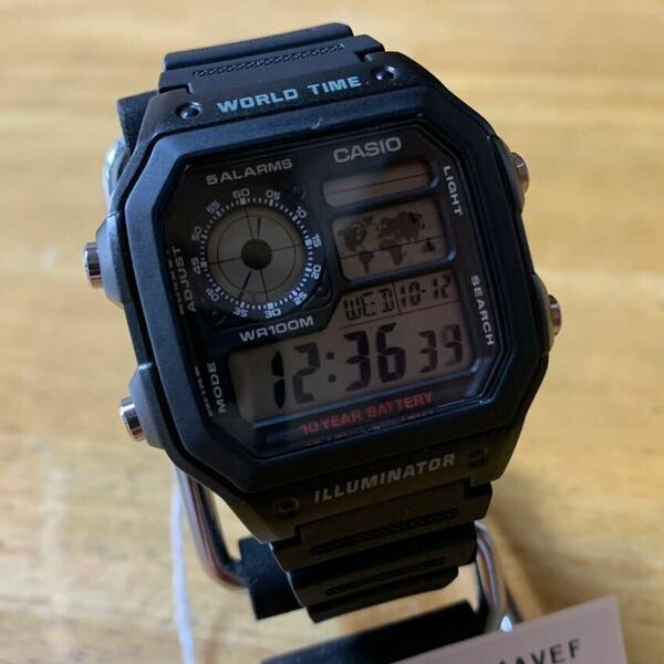 【新品】【箱無し】カシオ CASIO クオーツ メンズ 腕時計 AE-1300WH-1A ブラック/イエロー ブラック
