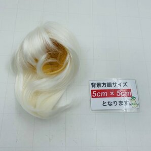 中古品 DOLLCE ドール用 9～10インチ ウィッグ セミロング ホワイト系の画像2