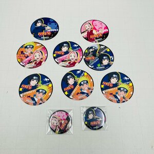 中古品 NARUTO カラオケの鉄人 カラ鉄 コースター 缶バッジ ナルト サスケ サクラ カカシ 10点セット