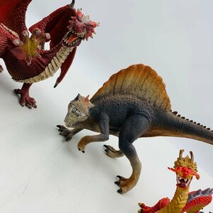 中古品 Schleich シュライヒ ドラゴン ウォリアー ELDRADOR エルドラド レッドドラゴン スピノサウルス 3種セット