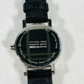 MONDAINE モンディーン 30301 クォーツ 腕時計 レザーベルト ブラック × ホワイトの画像6