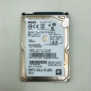 動作確認済み 1262時間 APPLE HDD HTS547550A9E384 500GB 2.5インチ SATA 内蔵 HDD ハードディスクドライブ SMART正常 消去済み