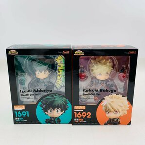 ジャンク グッドスマイルカンパニー ねんどろいど 1691 1692 僕のヒーローアカデミア 緑谷出久 爆豪勝己 ステルススーツver. 2種セットの画像7