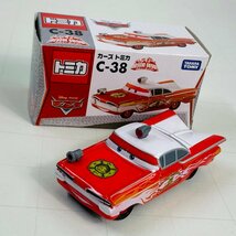 中古品 カーズ トミカ レスキューゴー!ゴー! C-38 ラモーン(消防車タイプ)_画像1