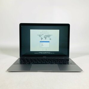 ジャンク MacBook 12インチ (Early 2016) Core m7 1.3GHz/8GB/SSD 512GB スペースグレイ MLH82J/Aの画像1