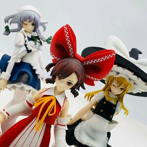 中古品 フリュー 東方Project 東方妖々夢プレミアムフィギュア 博麗霊夢 霧雨魔理沙 十六夜咲夜 3種セット