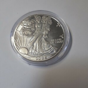 アメリカ 硬貨 ウォーキングリバティ 2006年 歩く自由の女神 1ドル シルバー 1オンス 直径約39mm 重量:約27.0gの画像4