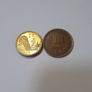 オーストラリア 2ドル 硬貨 1990年 エリザベス2世「アボリジニ」と 南十字星の画像2