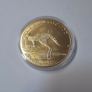 オーストラリア 古銭 ナゲット カンガルー金貨 2015年 100ドル 硬貨 直径:約40mm 重量:約24.0g