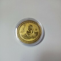 外国古銭 中国 猿の年 丙申 十二支記念硬貨 厚さ少しうすめ 大型硬貨 直径:約40mm 重量:約14.5g_画像6
