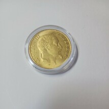 フランス 硬貨 古銭 ナポレオン三世 1859年 レジオンドヌール勲章 月桂樹 鷲 盾 コイン 直径:約27mm 重量:約11.5g_画像1