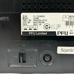 【中古】富士通 両面対応シートスルースキャナ ScanSnap IX-500SE 2017年 カウンター72440枚 スキャン動作・WIFI動作確認済です。(64)の画像5