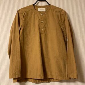 nest Robe CONFECT コンフェクト　プルオーバーシャツ　バンドカラー　ベージュ