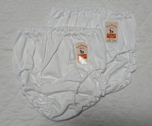 P150-2-300　新品　TwinDimple　白無地ショーツ（インゴムタイプ）２枚組　綿100％　日本製　150サイズ　キッズ　女児　ホワイト☆☆☆