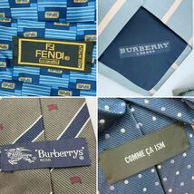 3AY5 1円〜ネクタイ 大量 まとめ FENDI フェンディ Burberry バーバリー コムサ他 柄物 メンズ 服飾小物 500本以上 中古 現状品_画像8