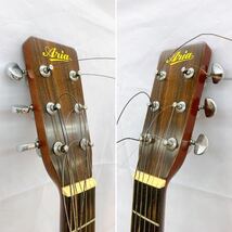 4AD010 Aria W-20 アコースティックギター アコギ 弦楽器 現状品_画像9