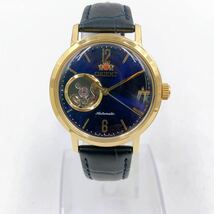 4AB039 1円〜 美品 稼働 Orient オリエント DB0G-A0-B ネイビー文字盤 自動巻き 箱付き 現状品_画像2