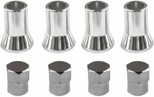 ButyYI 8 piece TPMS tire valve(bulb) stem cap sleeve cover top cap 