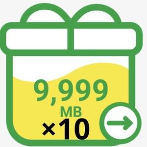 mineo マイネオ パケットギフト 9999MB×10 (約100GB)