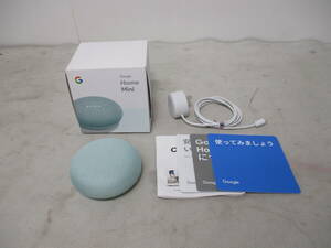 〒【動作未確認】Google/グーグル Google Home Mini [H0A] アクア Googleアシスタント対応スマートスピーカー グーグル ホーム(21-2-8)〒