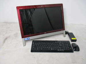 ◎FUJITSU/富士通 液晶一体オールインワンパソコン ESPRIMO FH56/GD[FMVF56GDRG] ワインレッド 20インチ Core i7 Win10Home(21-2-26)