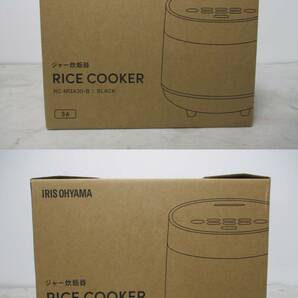 ◎IRIS OHYAMA/アイリスオーヤマ 3合炊き マイコン式炊飯器 RC-MGA30-B ブラック 製造年不明 白物家電 生活家電 調理家電(21-2-1)の画像4