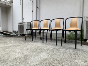 美品■Vitra/ヴィトラ■Belleville chair/ベルヴィルチェア■スタッキング■4脚セット■定価28万円程■①