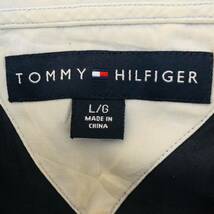 トミーヒルフィガー　TOMMY HILFIGER L ツイルコットン　ボタンダウンシャツ　ネイビー_画像5