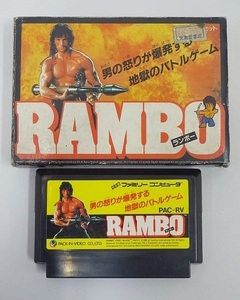 641▽FC/ファミコン RAMBO/ランボー 箱付（説明書不足） 動作未確認