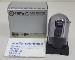 712▽audio-technica/オーディオテクニカ VM型 カートリッジ ヘッドシェル付 AT-15Ea/G 未使用？