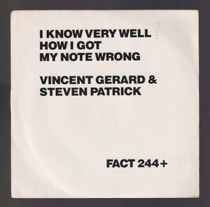 貴重 ザ・ドゥルッティ・コラム 「 I KNOW VERY WELL HOW I GOT MY NOTE WRONG VINCENT GERARD 」輸入盤レコード Morrissey モリッシー