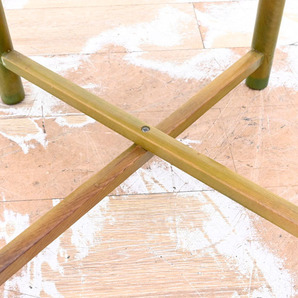 IF143 レトロ 古い ビンテージ オールド マルニ 木製 テーブル 机 飾り台 花台 置台 盆栽台の画像4