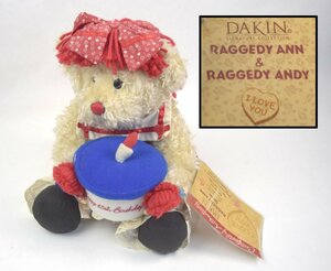 DARKIN ダーキン ラガディ・アン&アンディ ぬいぐるみ RAGGEDY ANN BEAR I LOVE YOU くま 全長42cm 熊 ベアー