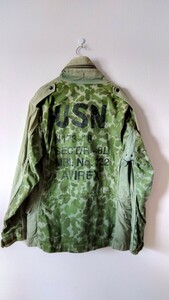 送無★AVIREX M-65★vintage USN★camo jacket★Mサイズ★カーキ★古着 ミリタリー カモフラ 迷彩 ヴィンテージ Y2K 00's アヴィレックス