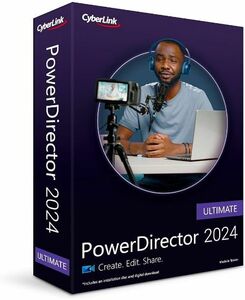 最新 CyberLink PowerDirector Ultimate 2024 ダウンロード版 Windows 永久版 