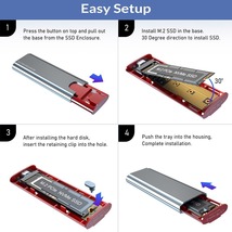 【新品 送料230円】ネジ不要 10Gbps SSD NVMe 外付けケース エンクロージャー USB3.1 Gen2(USB3.2 Gen2) C to A_画像3
