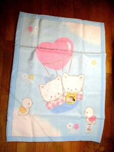 новый товар запад река. детское одеяло сделано в Японии кошка Chan способ судно игра голубой * мельчайший дефект 