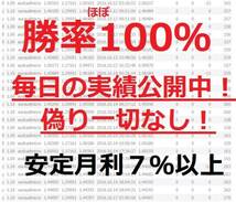 【毎日実績公開中！】本気のセミリタイヤ。ほったらかしで月利７％の自動売買ＦＸ。初心者OK。_画像1