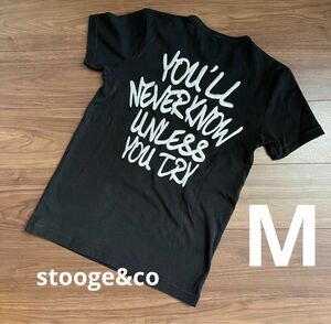 stooge&co メンズ　Ｖネック　Tシャツ　カットソー　プルオーバー　半袖