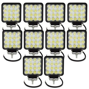 12V/24V LED working light 48W working light combined use 6000K white waterproof deck light floodlight position light lighting truck 10 piece set GZD13