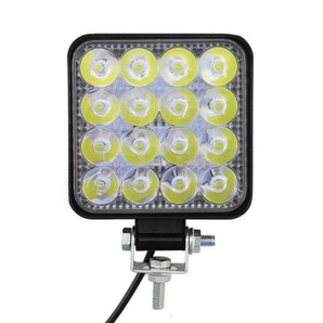 LED ワークライト 作業灯 12V/24V 兼用 48W 6000K ホワイト 防水 デッキライト 投光器 車幅灯 照明 トラック 10個セット 05の画像4