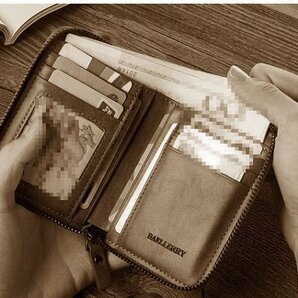 ミニ財布 短財布 財布 メンズ レディース パスケース付き ポケット多数 機能性◎ サコッシュに最適 7992289 ブラック 新品 1円 スタートの画像3