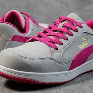PUMA プーマ 安全靴 メンズ エアツイスト スニーカー セーフティーシューズ 靴 ブランド 64.221.0 グレー＆ピンク ロー 26.0cm / 新品の画像2