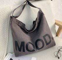 MOOD 2WAY トートバッグ バッグ メンズ レディース かばん 鞄 エコバッグ キャンバス プレゼント 7987817 ブラウン 新品 1円 スタート_画像6