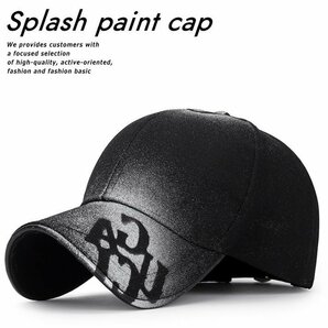 キャップ 帽子 メンズ レディース Splash paint 7990347 9009978 C-1 ブラック 新品 1円 スタートの画像1