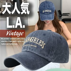 LA ロサンゼルス LOS ANGELESS キャップ 帽子 野球帽 アウトドア メンズ レディース 野球 ローキャップ 7987175 ネイビー 新品の画像1