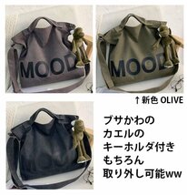 MOOD 2WAY トートバッグ バッグ メンズ レディース かばん 鞄 エコバッグ キャンバス プレゼント 7987817 オリーブ 新品 1円 スタート_画像2